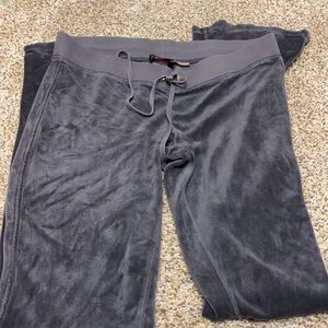 Juicy Couture M velour gray pant flare